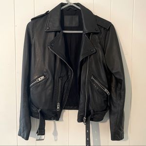 ALLSAINTS leather bomber
